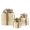 Cream Lighted Gift Boxes with Twine Bows Outdoor Christmas D&#xE9;cor Set